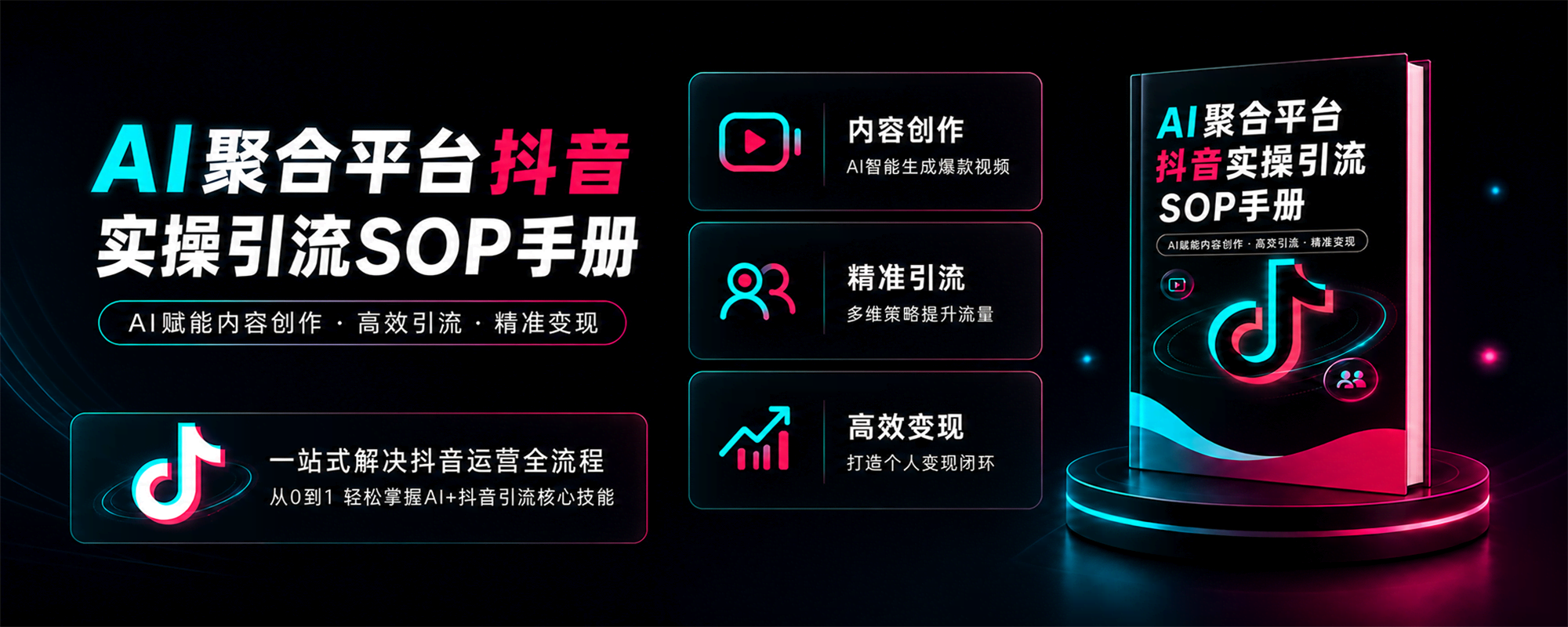 【抖音】AI聚合平台实操引流SOP手册-AI变现网-让一部分人通过AI实现变现💰